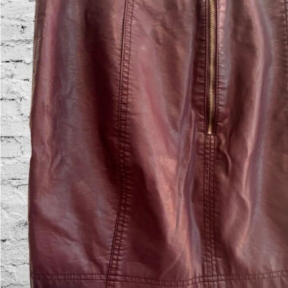 Free People Elegant Burgundy Skirt - Picture 3 of 7